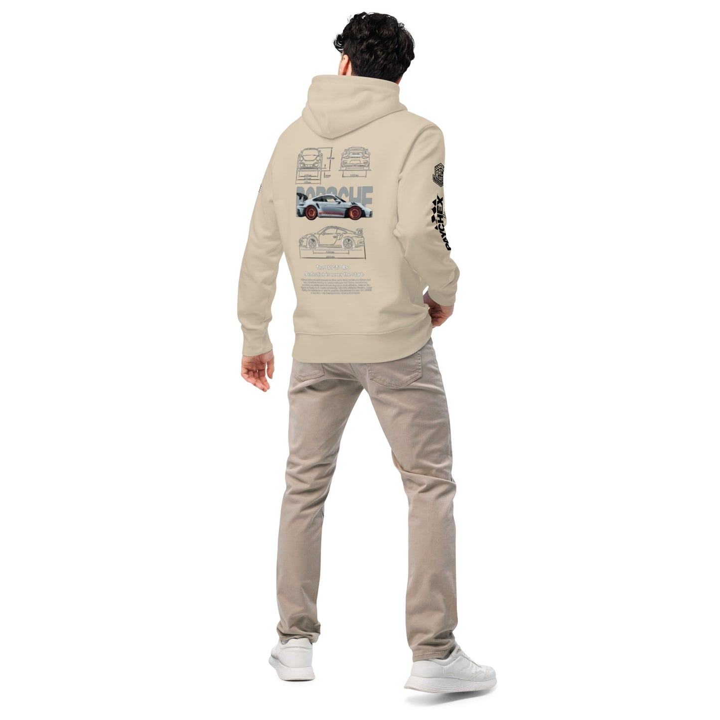 Felpa con Cappuccio Beige Porsche (Unisex)