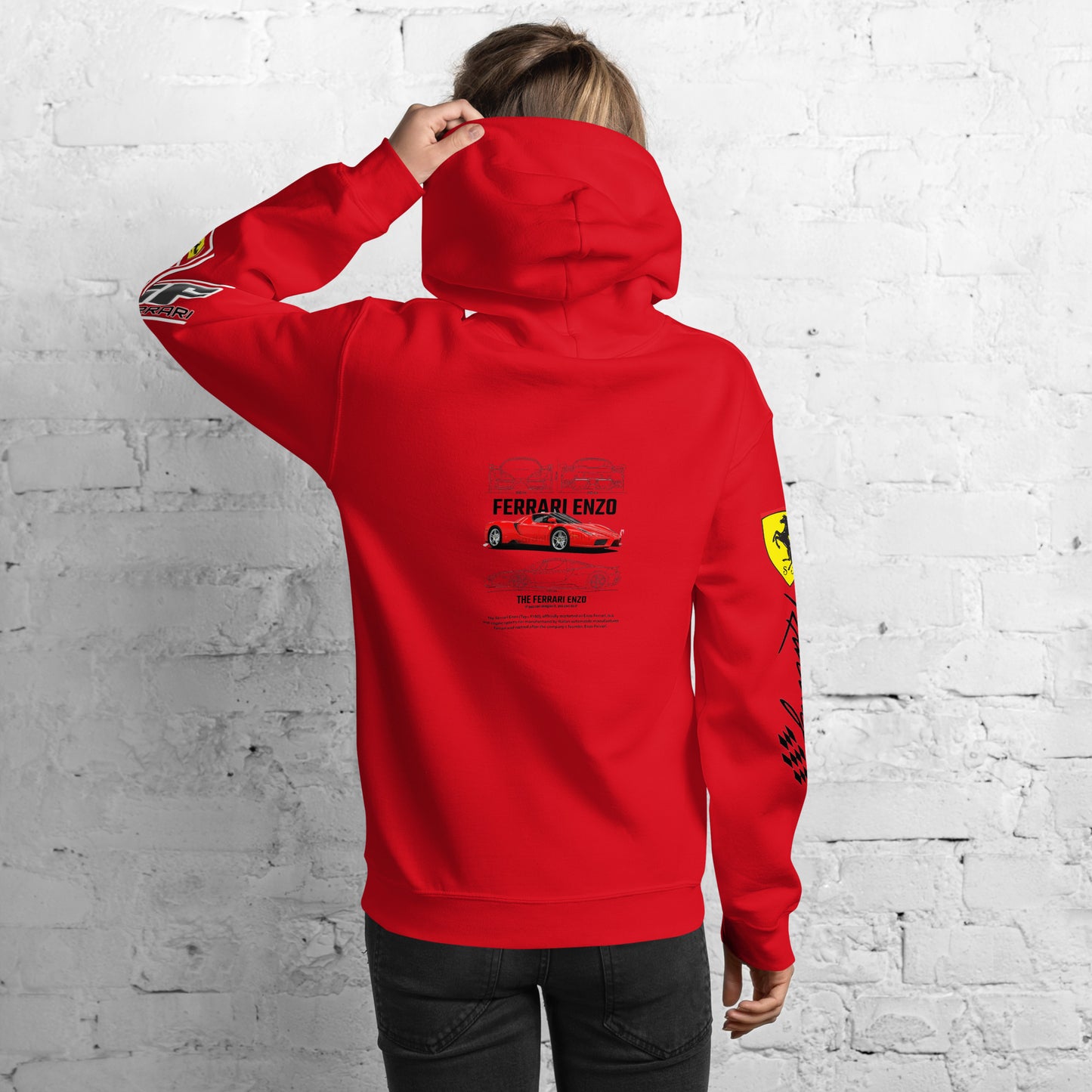 Felpa con Cappuccio Ferrari (Unisex)